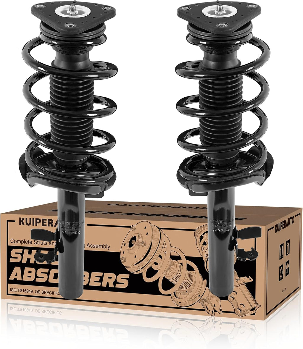 KUIPERAUTO 2Pcs Front Complete Strut Assemblies & Shock Absorbers with Coil Springs, Compatible with 2013-2019 Ford Escape, Replace 172618 172619