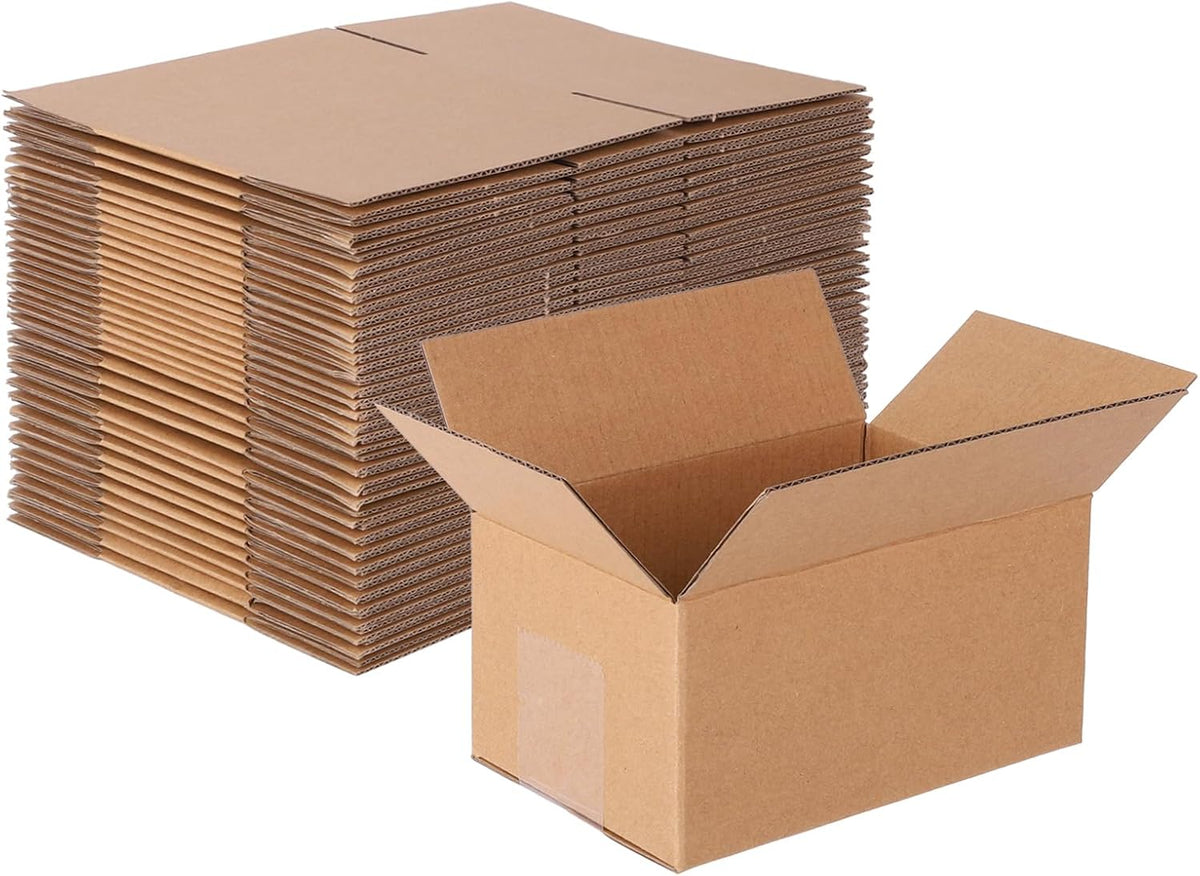 40 Pack 6"x4"x3" Corrugated Shipping Box, Cardboard Boxes Mailer