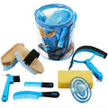 9 Pcs Horse Grooming Kit Tack Room Supplies, Cute, Blue