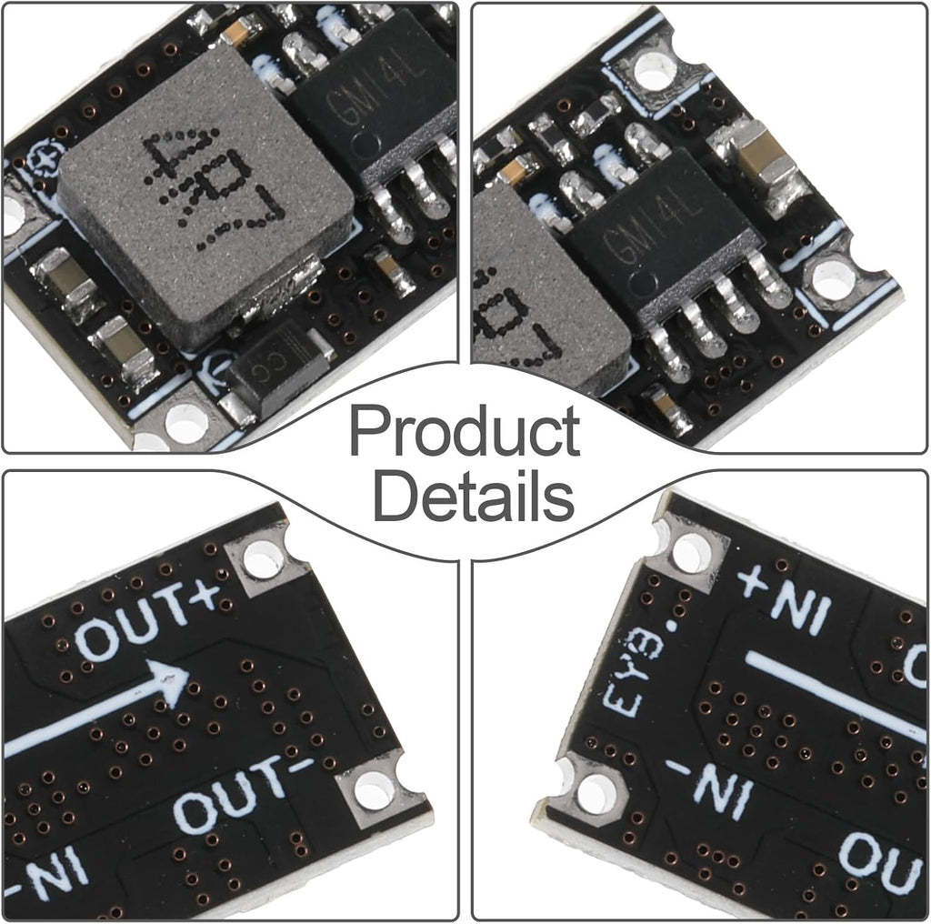 6 Packs 5V Buck Converter Module, 5V-30V to 5V DC DC Voltage Regulator Mini MP1584EN DC-DC 3A Power Supply Adjustable Module PCB Board Power Buck Modules