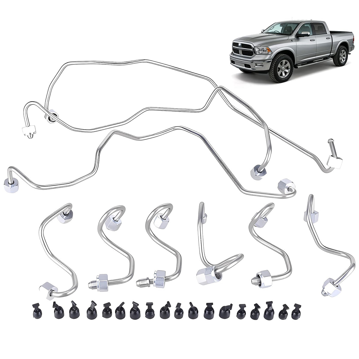 9PCS Engine Injector Lines, Compatible for 2014-2019 Dodge Ram 1500