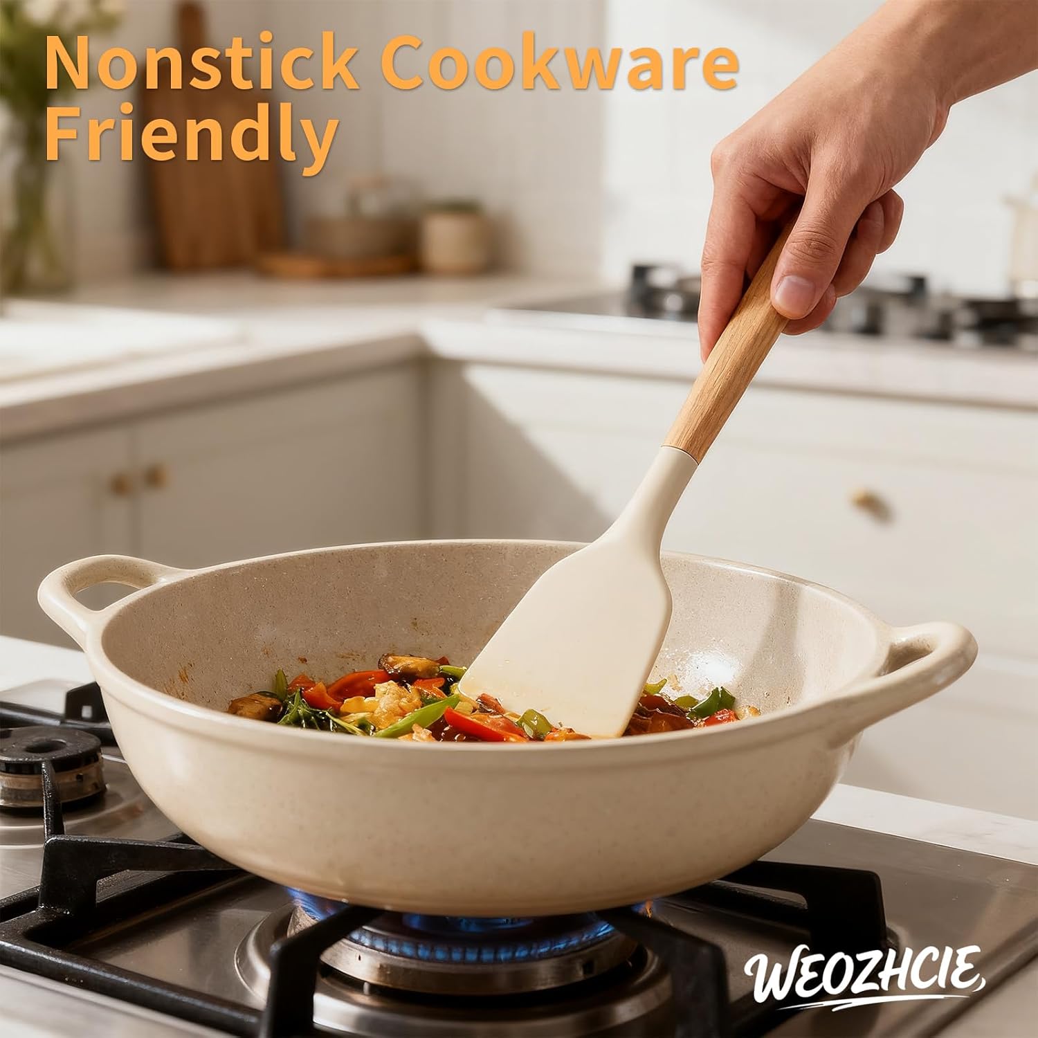 Silicone Cooking Utensil Set,12 PCS Cooking Cookware Kitchen Utensils Set for Cooking, Nonstick 446°F Heat-Resistant