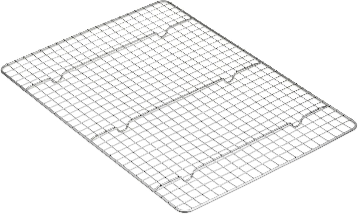 Ceramic Nonstick Baking Sheets & Cooling Rack Set, Dishwasher Safe, Oven Safe, Half Sheet Size, Gray, 2-Pack