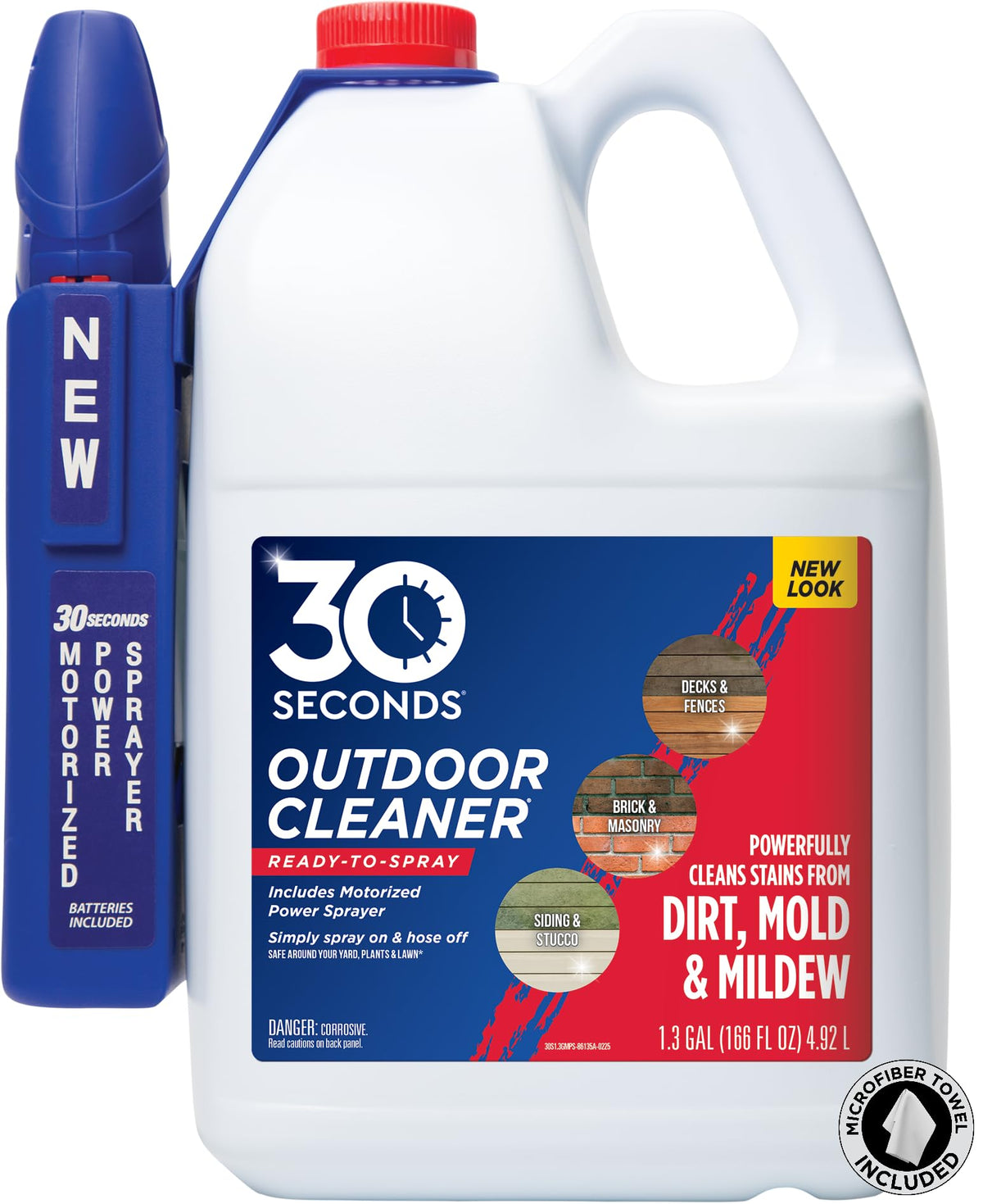 Mold & Mildew Stain Remover, Battery Spray Wand, 1.3 Gal