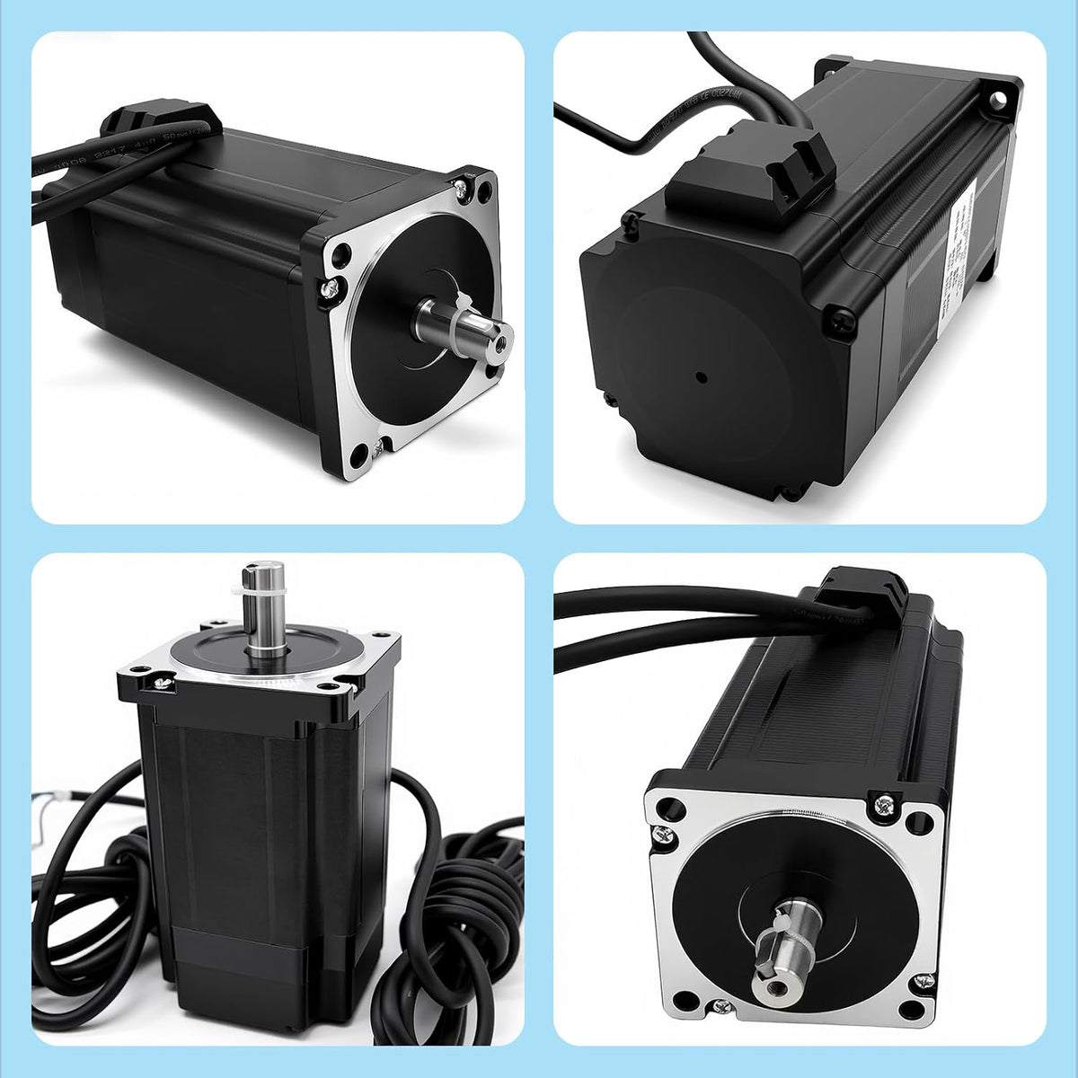 Nema 34 86mm Closed Loop Stepper Motor 1 Axis CNC Kit 4.5 Nm / 640 oz.in 1000 RPM Line Encoder 14mm Shaft 4A DSP Easy Servo & 18-110V DC Closed Loop Step Motor Driver