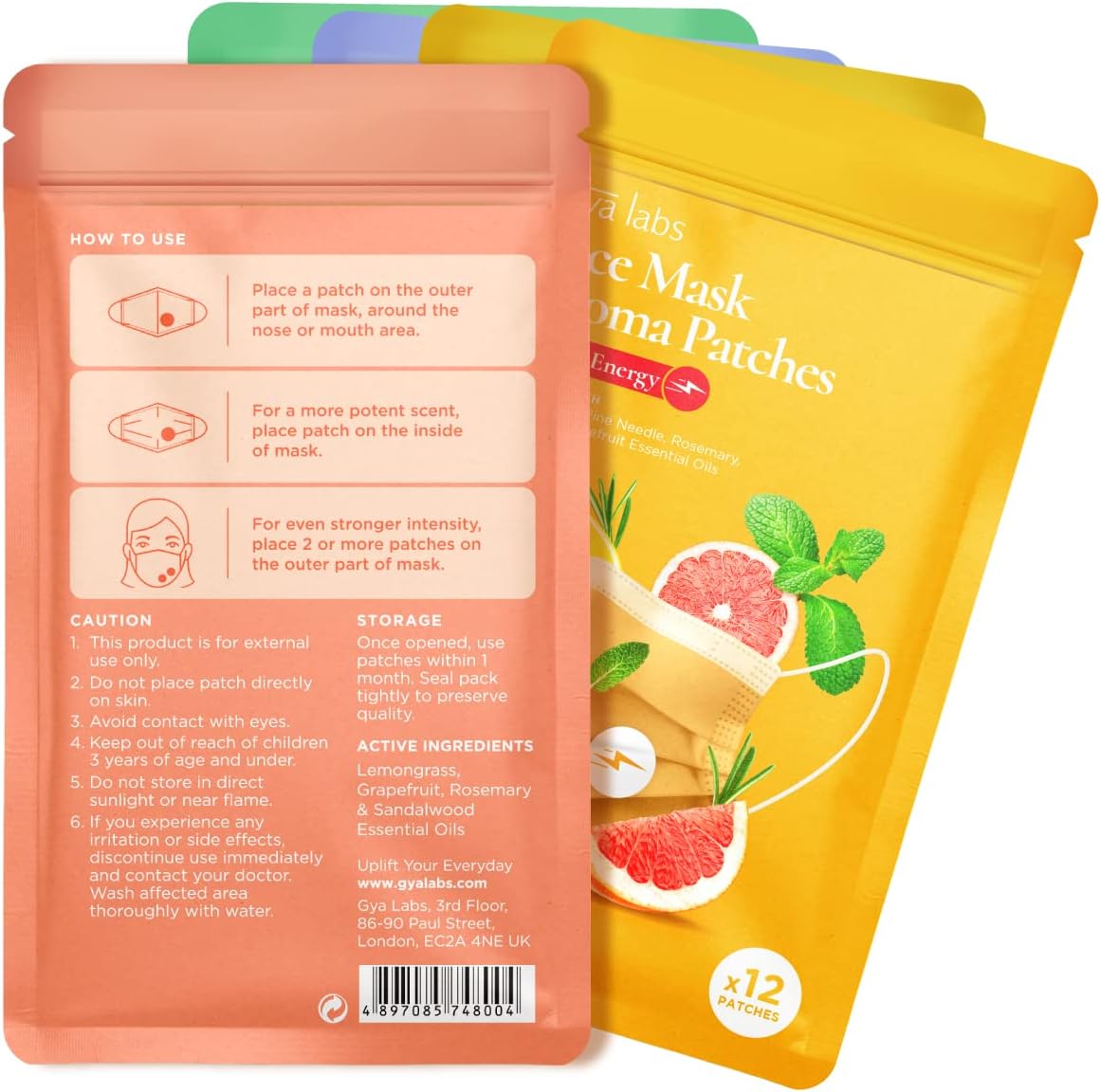 Combo Pack Aroma Mask Patches - Essential Oil Scented Mask Stickers for Face Masks & Pillows, Infused with Essential