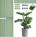 Garden Trellis for Climbing Plants Outdoor, 30 Pack 17" Tomato Stakes Set with Clips & Connectors,Garden Plant