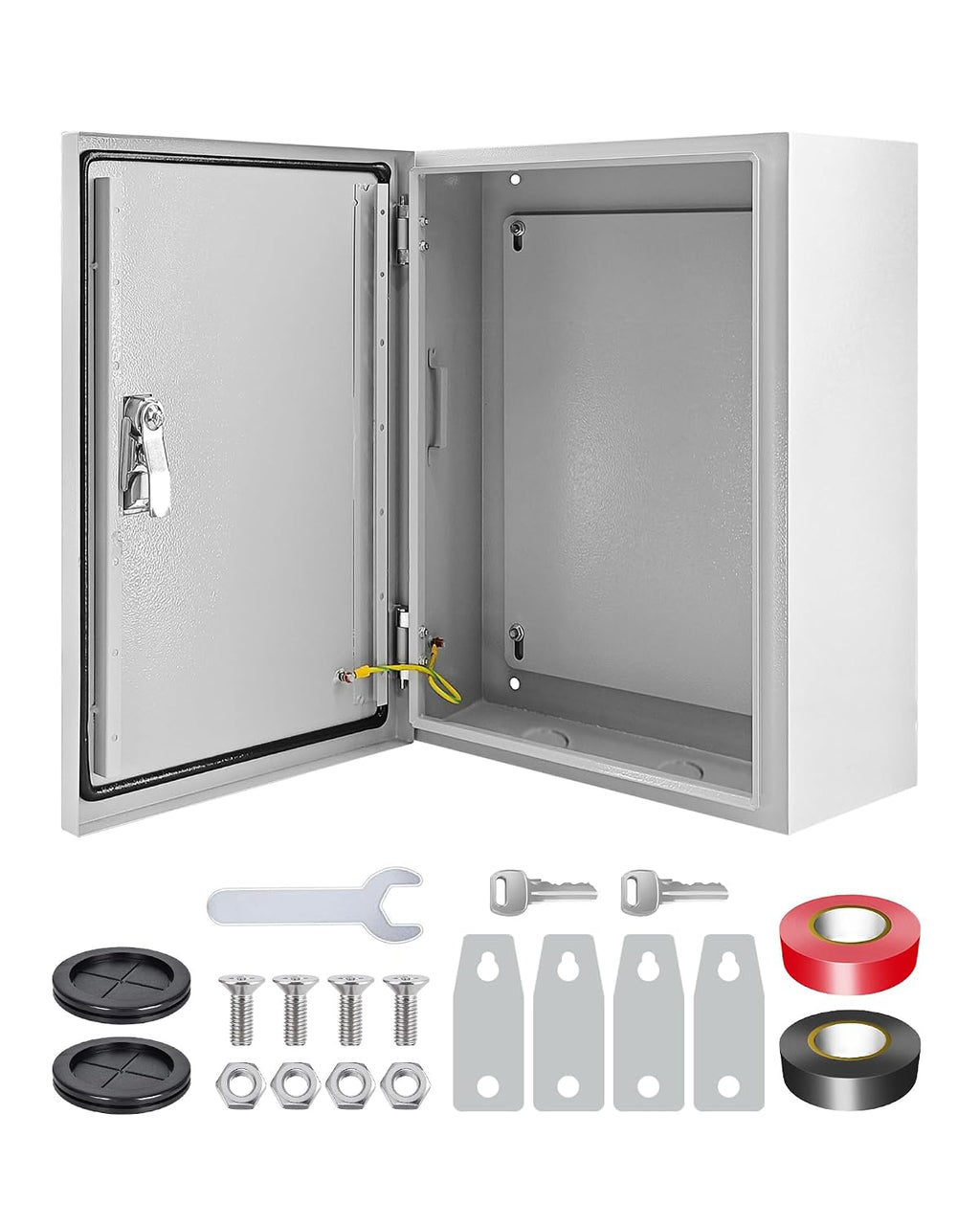 EIIYII Electrical Junction Box 10x8x6'' IP66 NEMA 4X Steel Enclosure