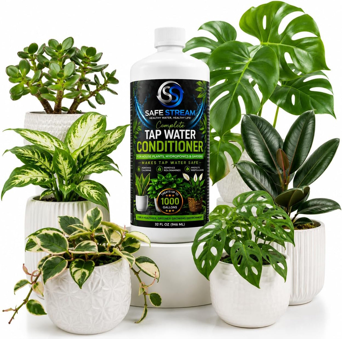 Complete Plant Dechlorinator & Tap Water Conditioner – Removes Chlorine & Chloramine for Hydroponics, House Plants