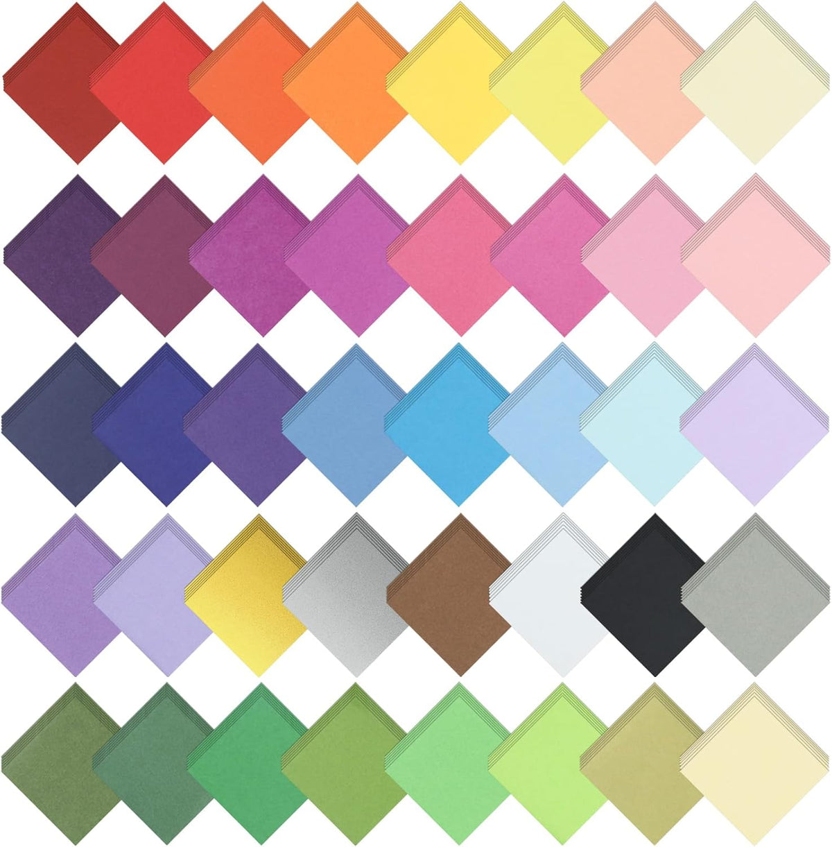 8000 PCS 1 Inch Tissue Paper Squares 40 Assorted Colors