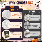 2 Pack Halloween Paint by Numbers Kit for Adults (Ghost, 8x12inch)