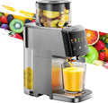 Cold Press Juicer - Large 5.12" Feed Chute, Easy to Clean Slow Masticating for Nutrient Retention Quiet Motor -Silver