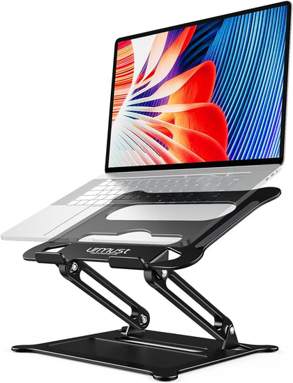 Aluminum Laptop Stand, Portable Laptop Riser, Adjustable Laptop Stand for Desk Foldable, Ergonomic Computer Notebook