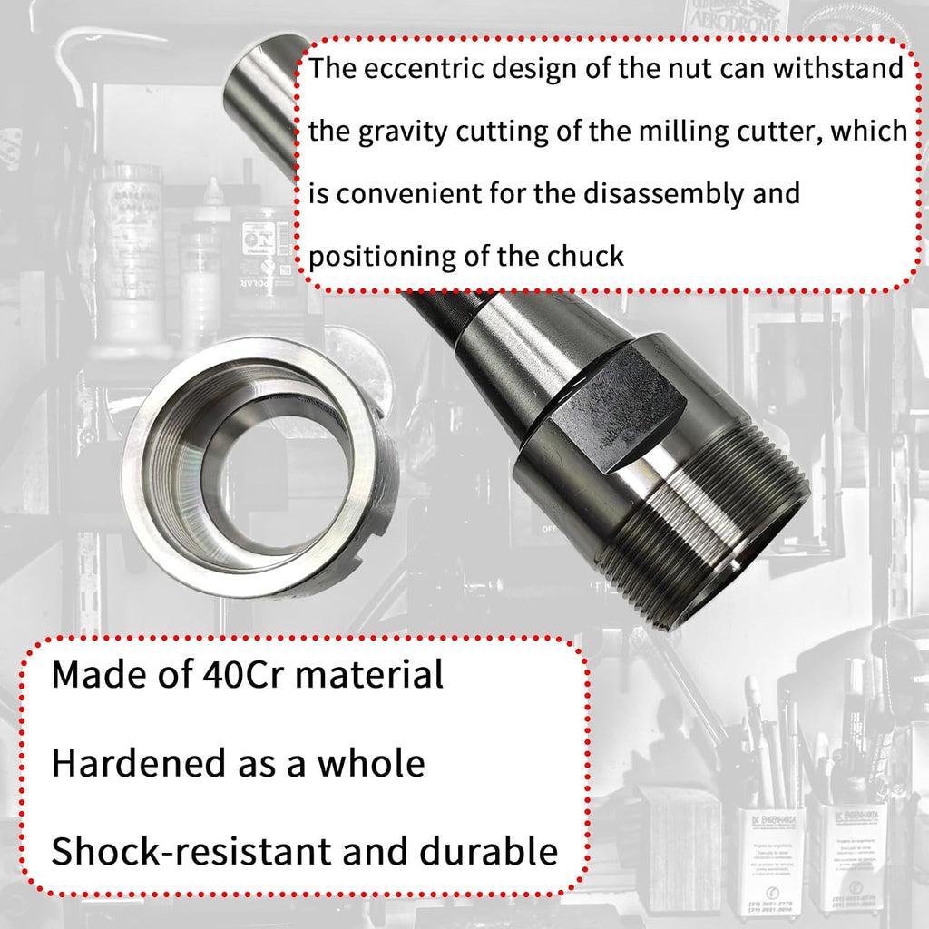 R8-ER32 Collet Chuck, Drawbar Thread 7/16"-20