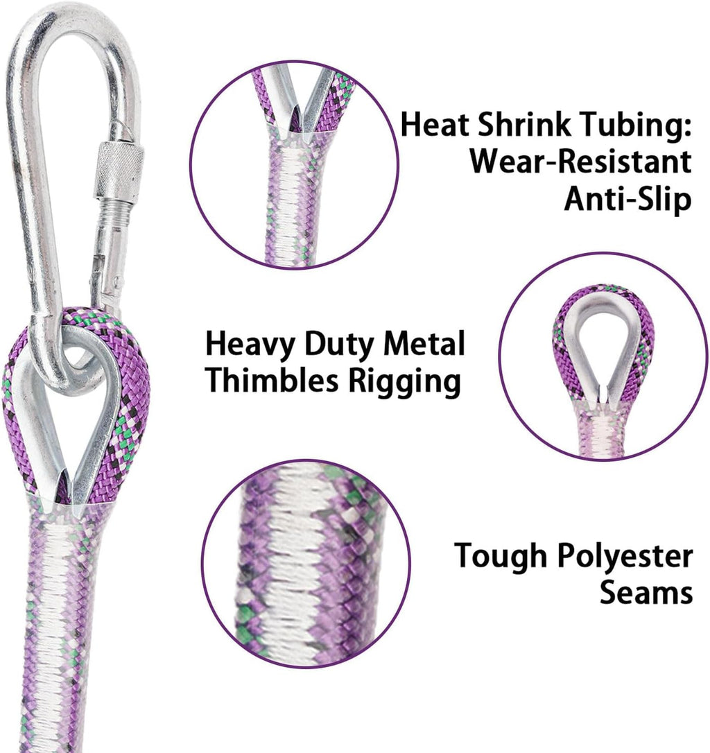 Static Climbing Rope - Heavy Duty Climbing Rope for Rock Climbing, Tree Climbing Gear, Arborist Rope, and Camping