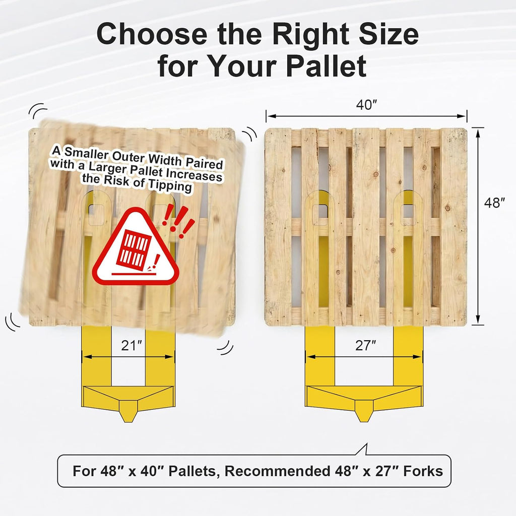 Pallet Jack 21"W x 48"L Narrow Forks, 5500Lb Heavy Duty Capacity | Industrial Manual Pallet Truck Durable Nylon