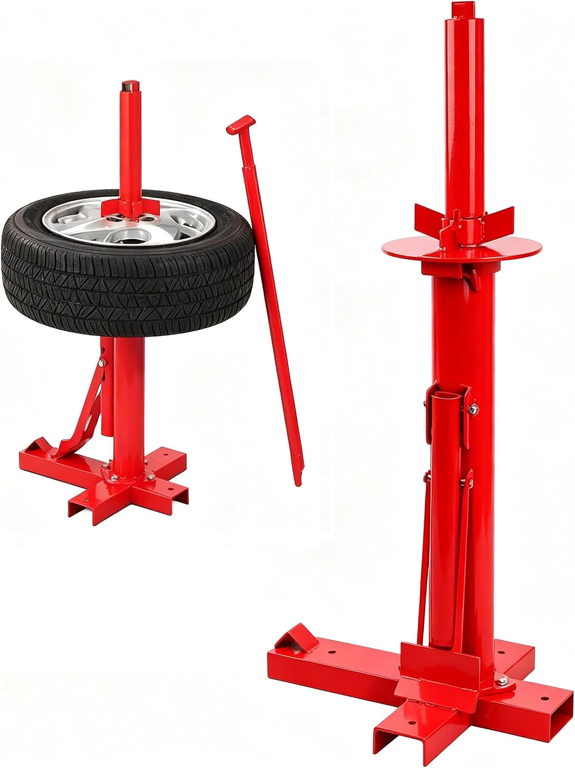 4" to 21" Manual Tire Changer Portable Hand Bead Breaker Mounting Tool Manual Steel Tire Changing Tool for Home