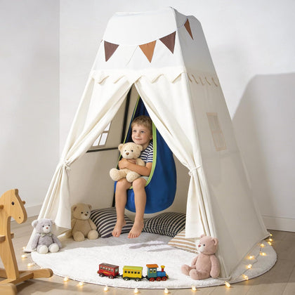 Swing Stand Frame with Sensory Pod Swings and Kids Tent,Play Tent,Heavy Duty Metal Swings Frame,Cotton Sensory Pod