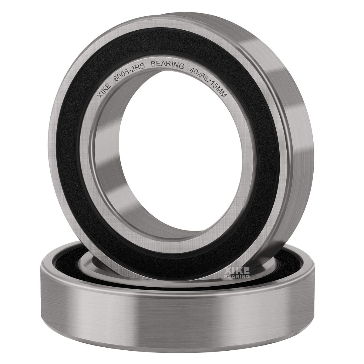 XIKE 6008-2RS Sealed Deep Groove Ball Bearings, 40x68x15 mm, 2-Pack