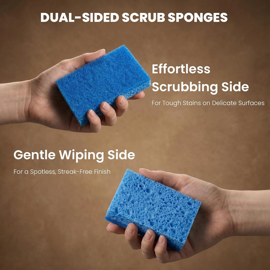 Kitchen Sponges, 12 Count, Dual-Sided Non-Scratch Scrub Sponge