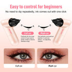 Winged Eyeliner Stamp Pen, Waterproof Smudge Proof, Wingliner Cat Eye Pencils with Rotating Foldable Design, Black