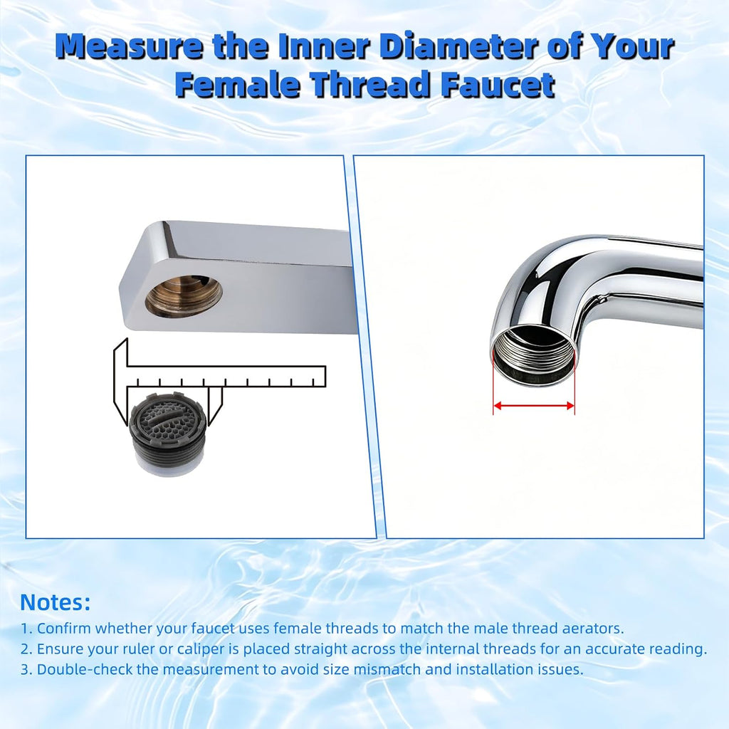 12 Pcs Faucet Aerator with 6 Pcs Faucet Aerator Key Removal Wrench Tool, Aerators Replacement Inserts for Sink M16.5