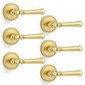 6 Pack Brushed Gold Passage Interior Door Handles