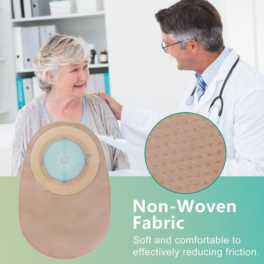 20 PCS Colostomy Bags,Ostomy Supplies,One-Piece Closed Ostomy Bags for Ileostomy Stoma Care