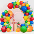 Colourful Rainbow Balloon Arch Kit, Colorful Balloons Garland Fiesta Party Balloon Arch for Colorful Fiesta Carnival