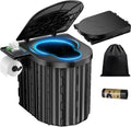 Portable Toilet, Upgraded 15'' toilet With Removable Paper Holder, Camping Toilet With A Load Capacity Of 450 Lbs