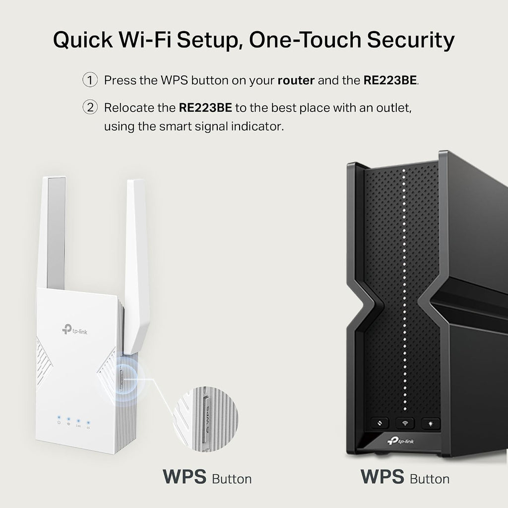 BE3200 Wi-Fi 7 Range Extender RE223BE w/Ethernet Port | 3.2 Gbps Dual-Band Wireless Repeater | Internet Signal