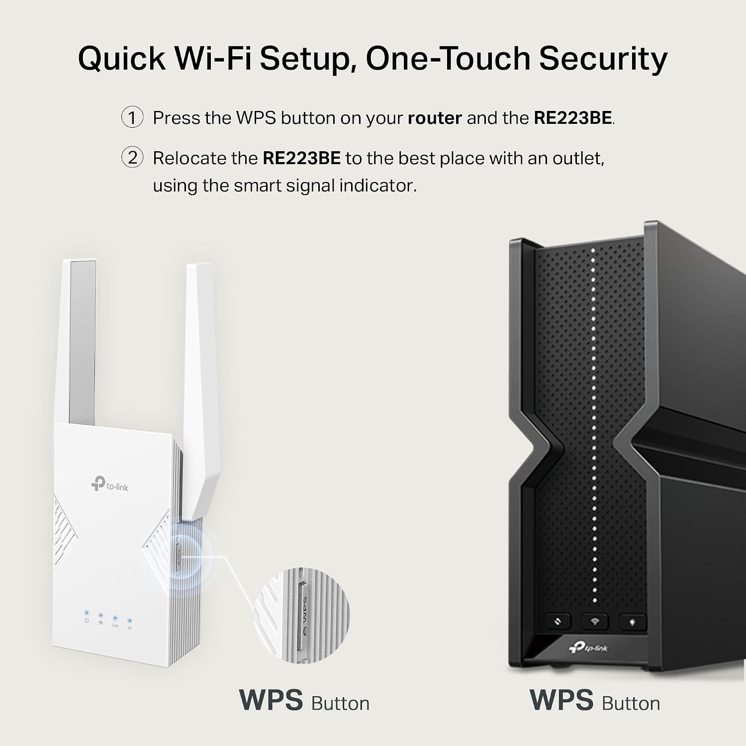 BE3200 Wi-Fi 7 Range Extender RE223BE w/Ethernet Port | 3.2 Gbps Dual-Band Wireless Repeater | Internet Signal