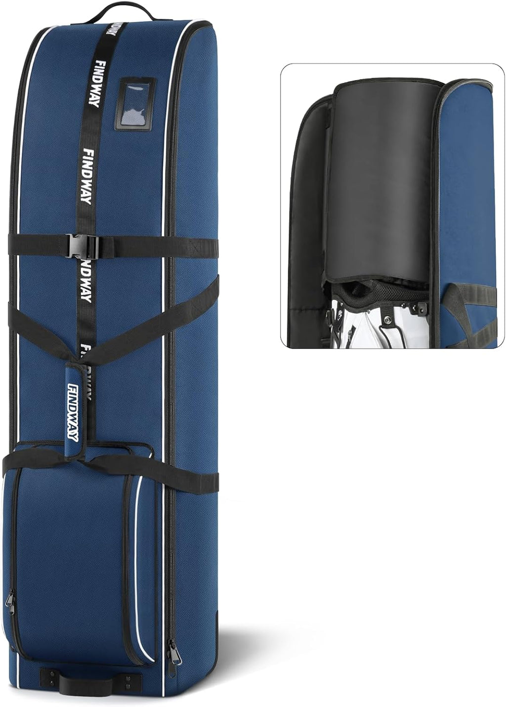 Golf Travel Bag for Airlines 900D Heavy Duty Oxford Golf Travel Case with Wheels, Golf Travel Cover with Club