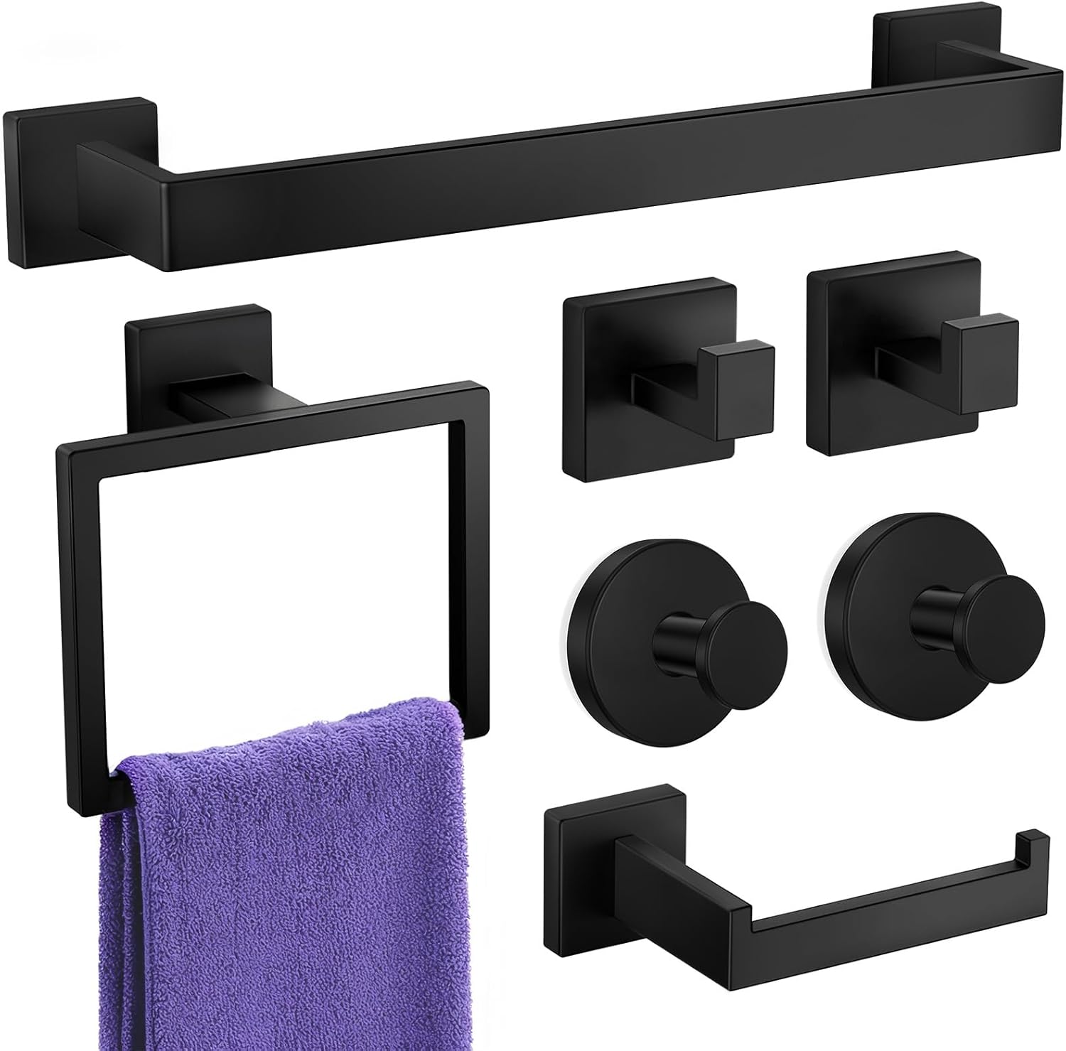Bathroom Hardware Accessories Set: Bath Towel Bar Set, Towel Racks for Bathroom Wall Mounted, SUS304 Stainless Steel