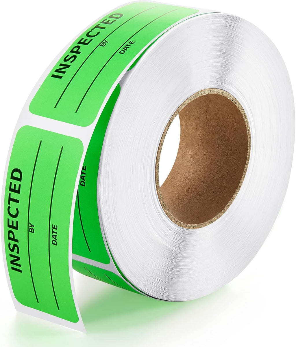 600 Pcs Quality Control Inventory Labels 1 X 2.25 Inch, Green