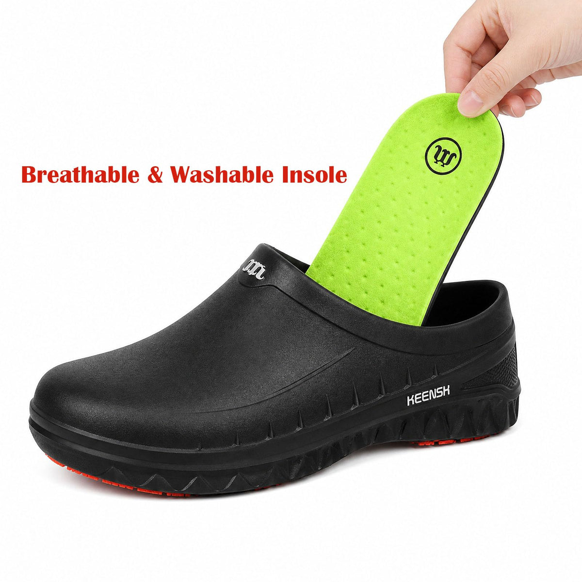 Women's Men's Work Clogs Kitchen Shoes Black