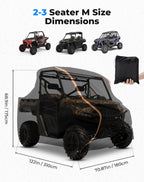 UTV Cover 2 Seater Heavy Duty Medium Size Compatible with Polaris RZR General, Can-Am Maverick, Talon, Teryx, Zforce