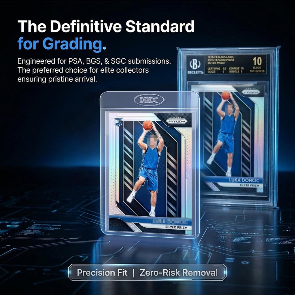 50Pcs Semi Rigid Card Holder, Semi Rigid Card Sleeves 1/2 Lip Semi-Rigid Tall Card Holders Trading Card Sleeve for