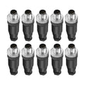 10Pcs M12 8Pin Male Industrial Aviation Connector (A-Code) Waterproof, Sensor Plug Field-Assemblable 12mm Circular Socket Panels Adapter IP67