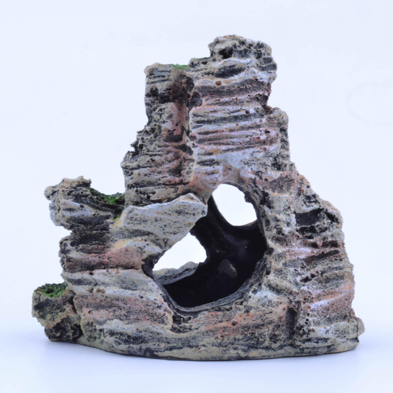 Mountain View Decor Rockery Landscape Rock Hiding Cave Tree Aquarium Ornament Fish Tank Decoration