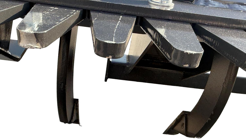 60" Land Leveler Skid Steer Ripper Attachment with 6 Shanks Scarifier Ripping 6.2" Depth for for Skid Steer Loaders