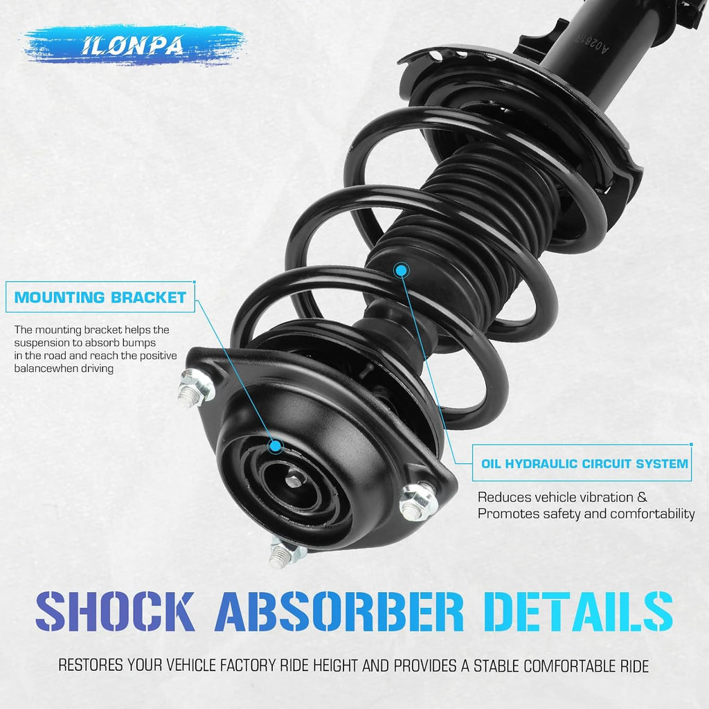 Front Struts Shocks for 2011-2016 Hyundai Elantra Only Sedan (No Hatchback)