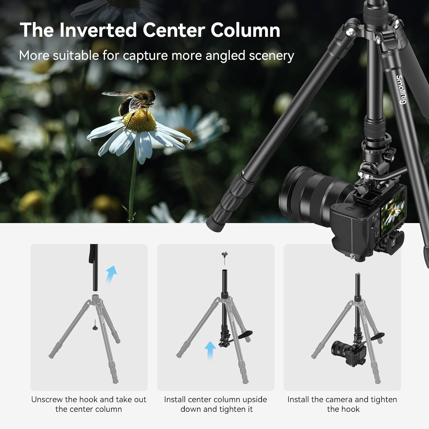 CT180 Video Tripod, 72" Camera Tripod Monopod with Fluid Head, Aluminum Camera Tripod, 360° Panorama Fluid Head for