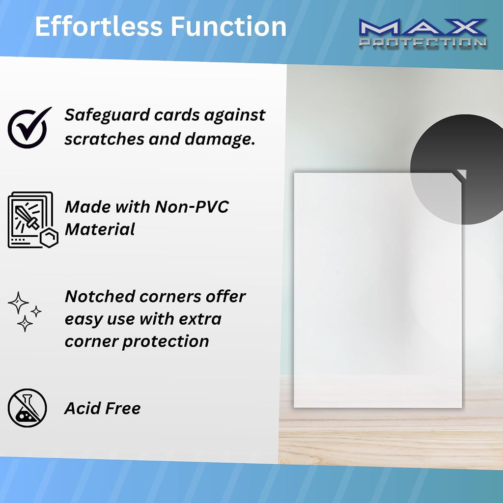 Notched Penny Sleeves - 100ct Packs - Easy Glide Notched Card Holders- Premium, Acid-Free & Archival Safe Protection
