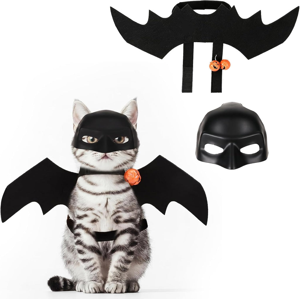 Halloween Cat Costume Cute Bat Wings Mask Cats Spider Costume