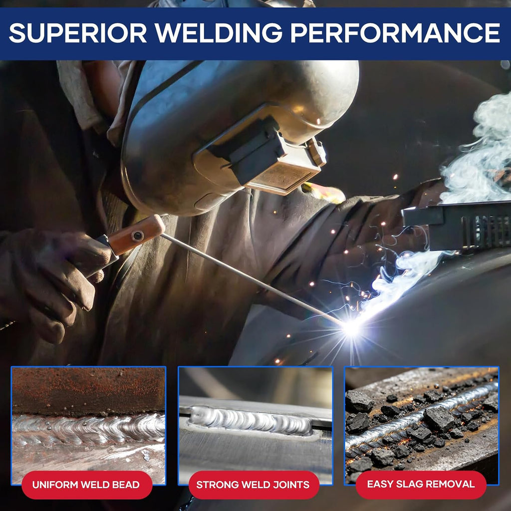 ATLASWELDER E6013 1/8'' 5LB Welding Rods Carbon Steel Stick Electrodes