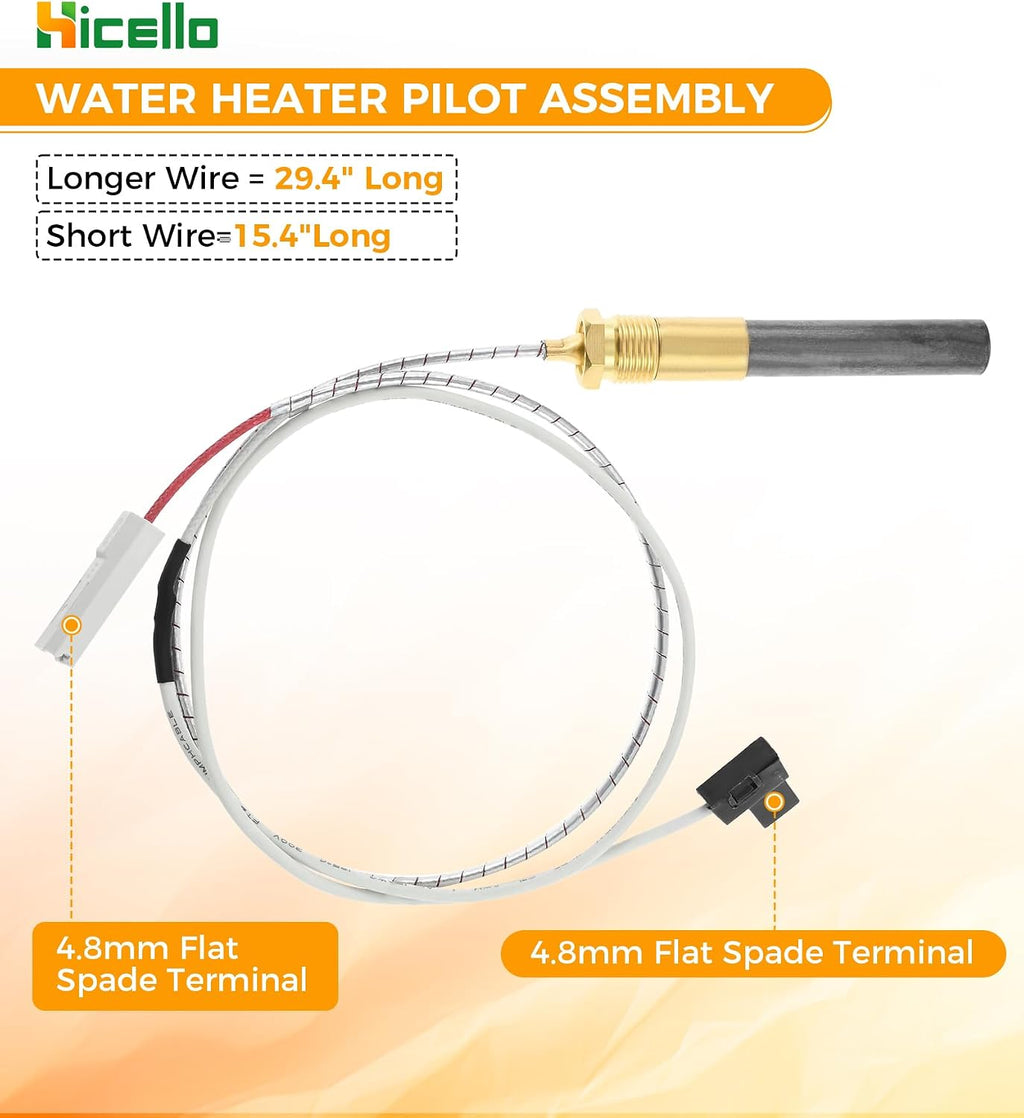 Water Heater Thermocouple Gas Minivolt Thermopile Generator for 47845 Pilot