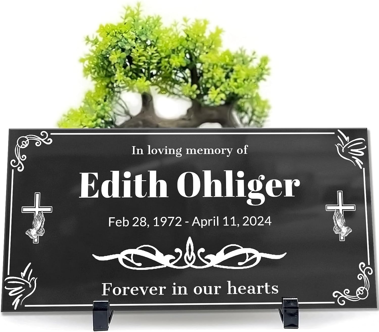 Custom Headstones for Graves Memorial Stone Personalized Temporary Grave Marker for Cemetery for Humans Tombstones