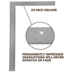 Mayes 10747 Steel Framing Square Made in USA 16"x24" with Graduations