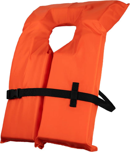 Keyhole Life Jacket for Adults | US Coast Guard (USCG) Approved Type 2 Basic Universal Foam Life Vest Preserver (PFD)
